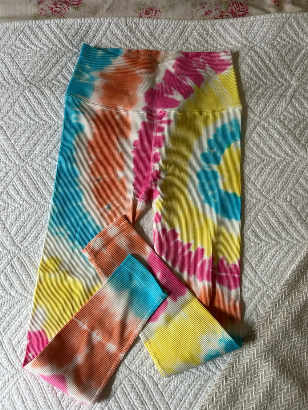 Spiritual Gangster x Grateful Dead Multicolor Tie-Dye Ribbed Leggings